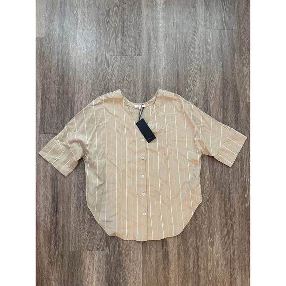 VETTA Capsule‎ Women’s Upcycled Slouchy Striped Minimalist Boyfriend Top NWT- XS - Picture 3 of 9